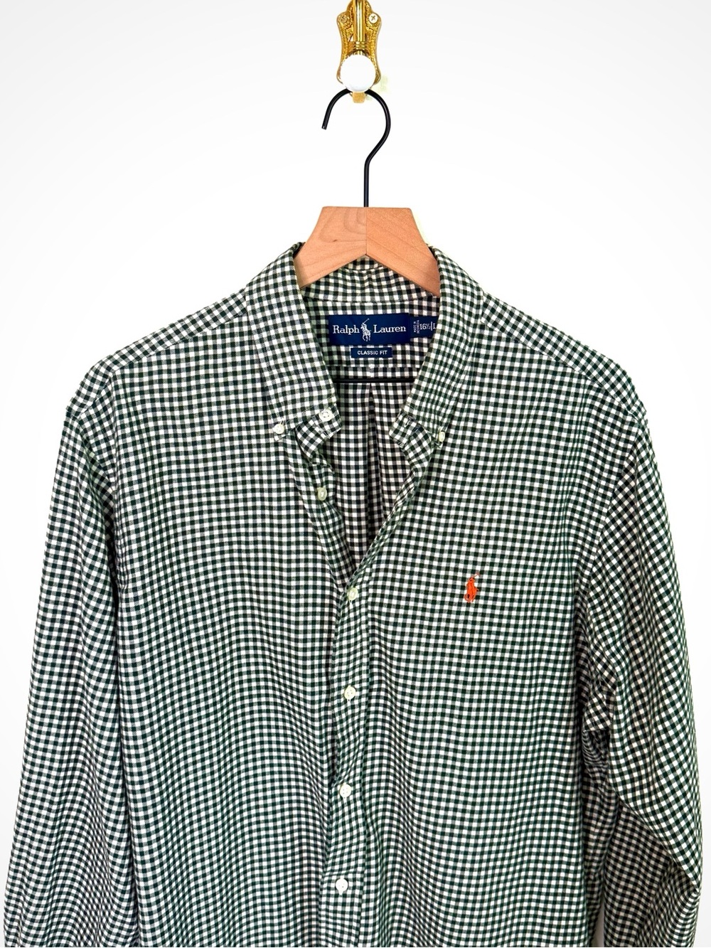 Polo Ralph Lauren Green Gingham Button Down | L